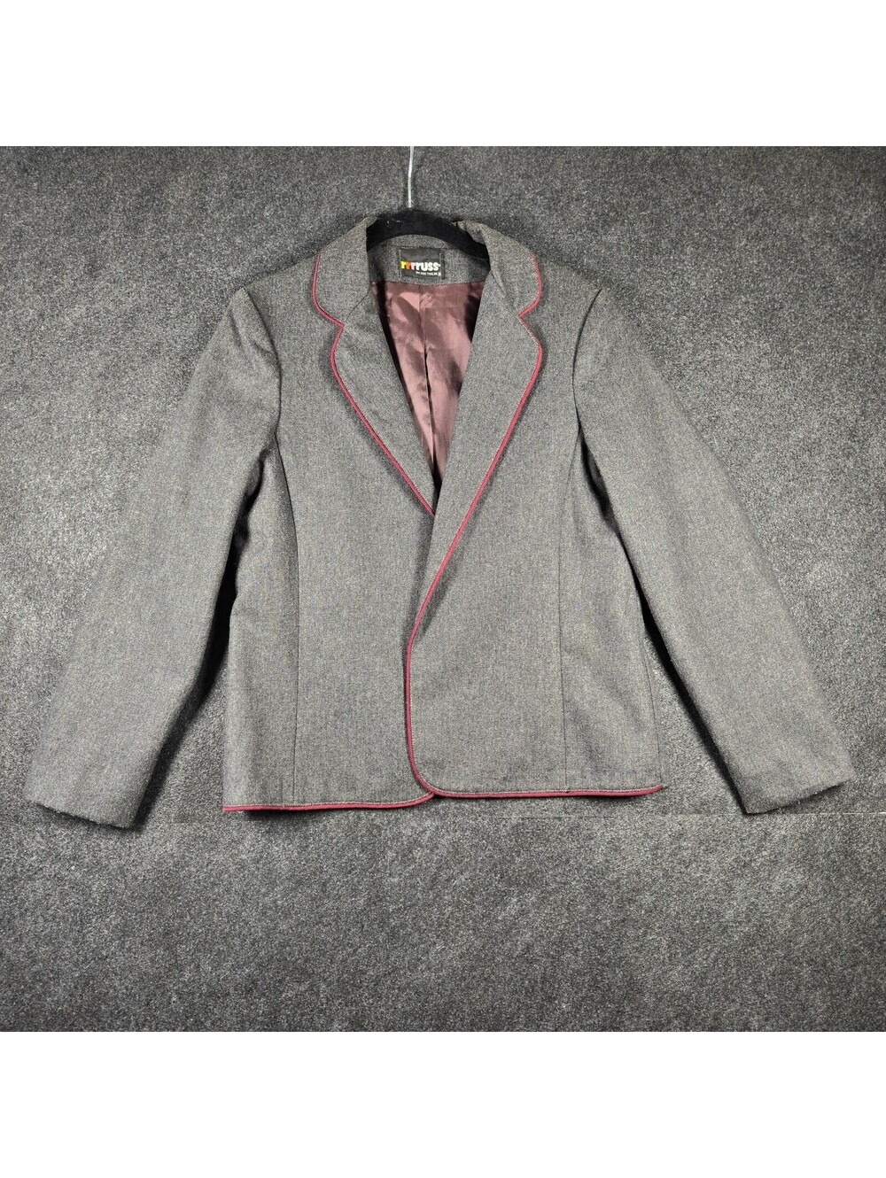 Vintage rrrruss Blazer Femme 36 Inch Chest Wool Blend Retro 90s Workwear
